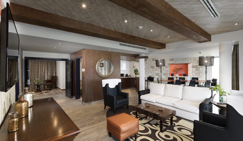 HARD ROCK HACIENDA TWO BEDROOM ROCK SUITE OCEAN FRONT WITH PERSONAL ASSISTANT LIVING ROOM